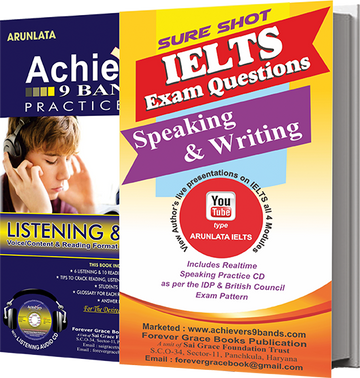 Achievers Ielts Combo Offers 9 Bands Listening, Reading & Sure Shot Book For Speaking & Writing
